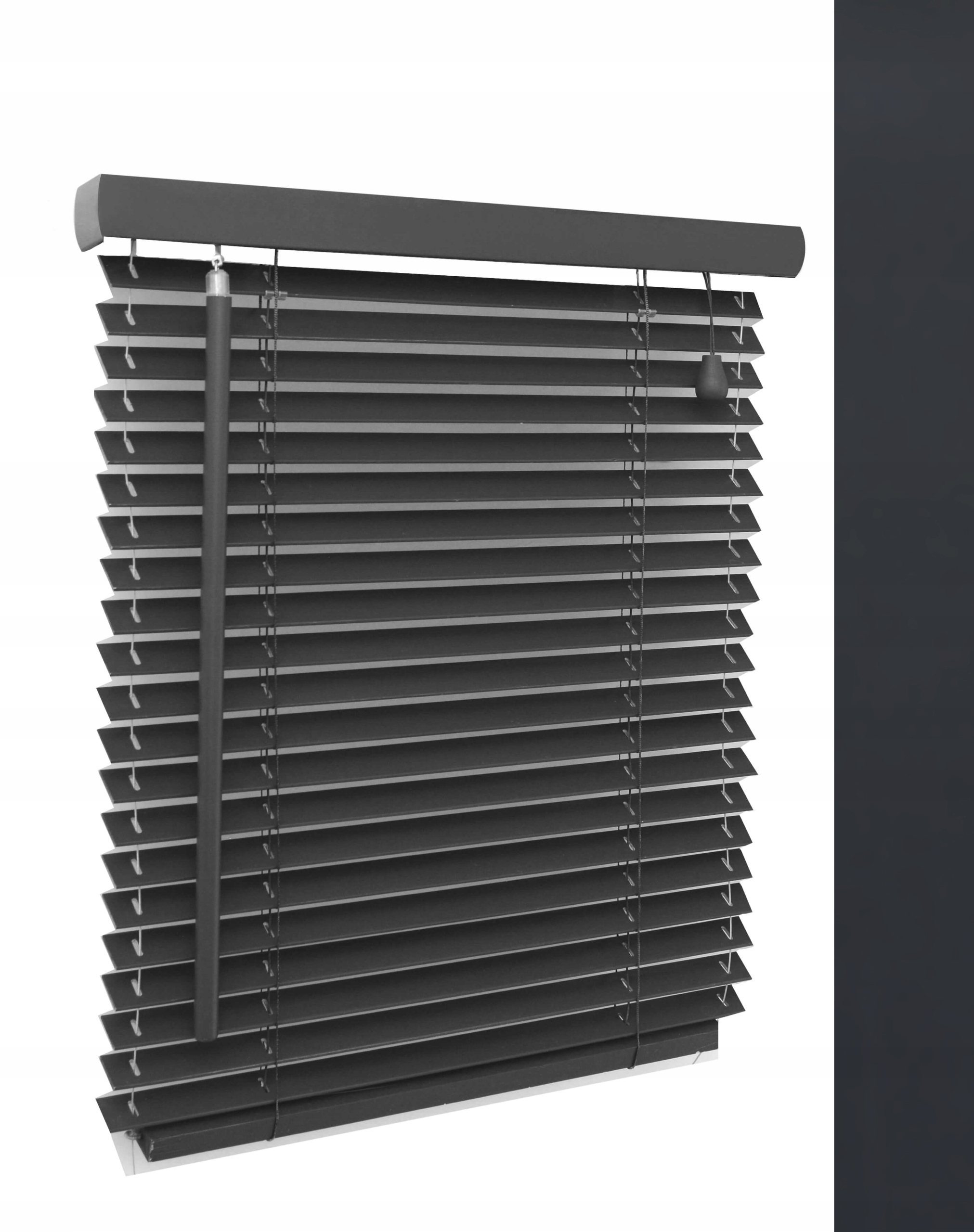 

Żaluzje Antracyt Rolety Drewniane 25MM 220x130