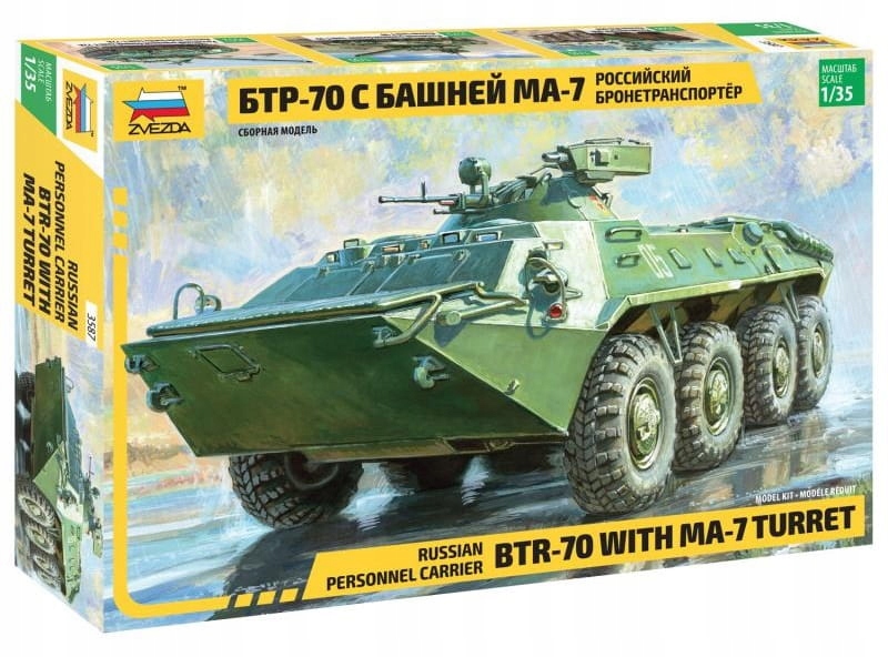 Ruský obrněný transportér BTR-70 s věžičkou MA-7 1:35 Zvezda 3587