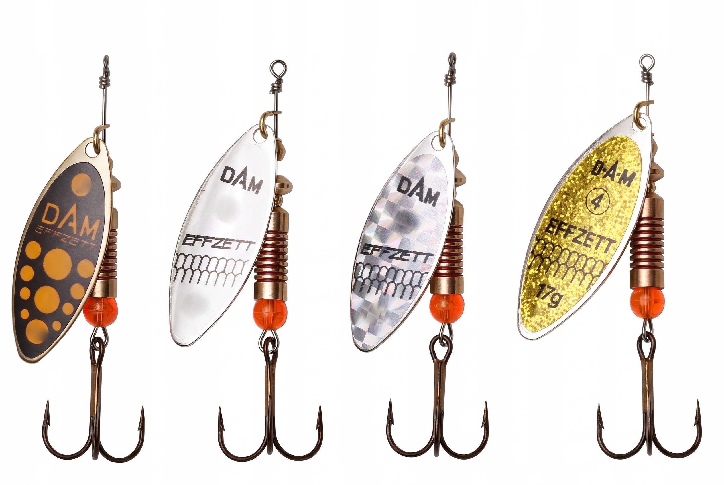 Zestaw Błystki obrotowe Dam Effzett Long Predator 4 Spinner 17 g