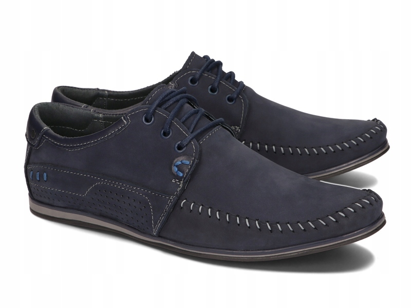 

Buty Męskie Obuwie Casual Skóra 875 Granat 47