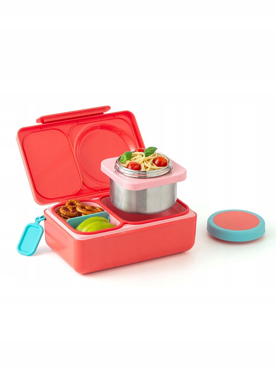 Termobox OmieBox Meadow 3-komorový červený do školy práce