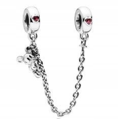 Přívěsek Chain Bead stříbrný 925 s zirkony ve tvaru srdce řetízek