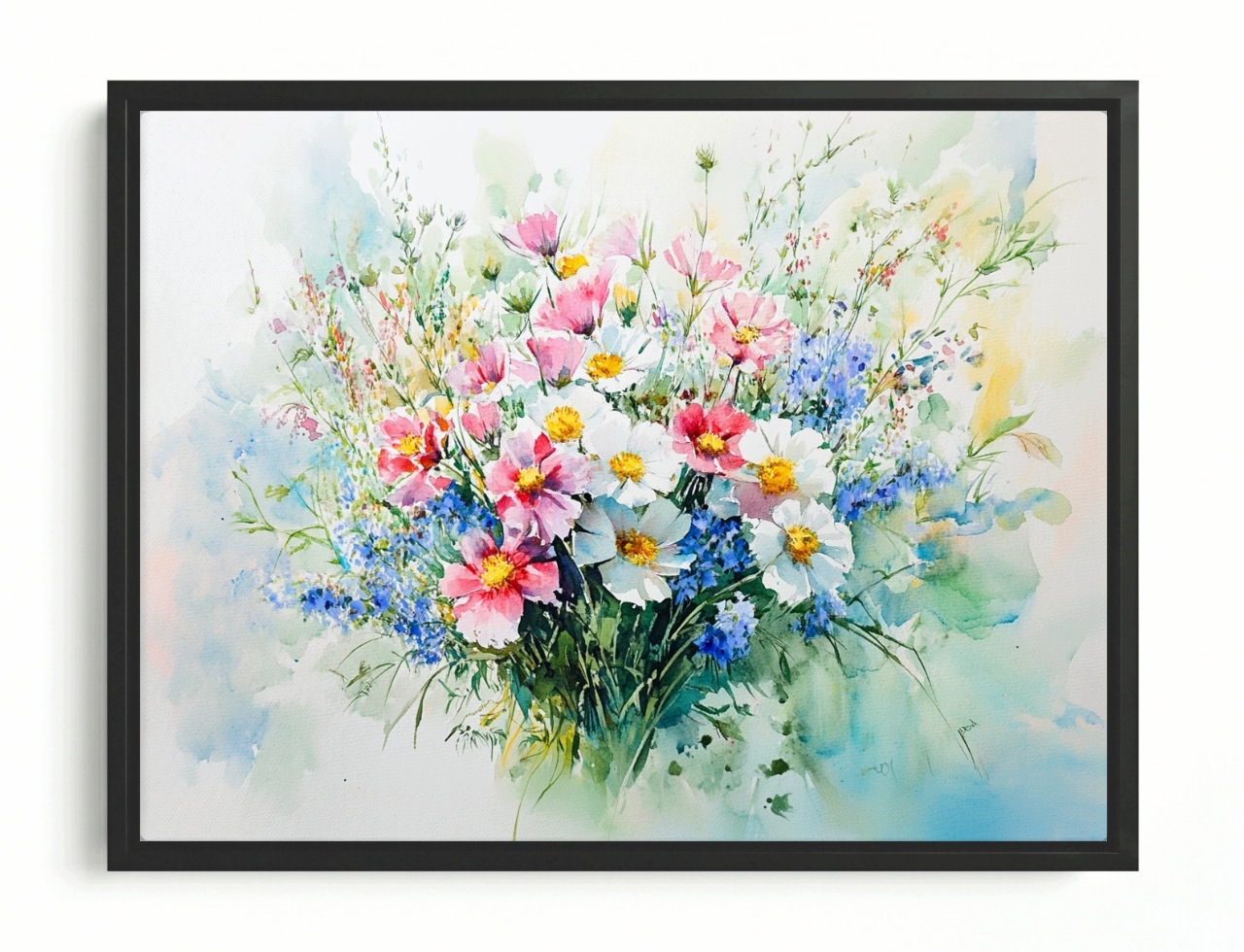 Obraz Rám Americký Box Polní Květiny Kytice Vázanka Příroda 100x75