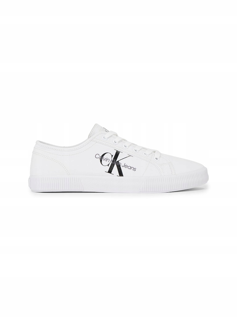 CALVIN KLEIN MĘSKIE BUTY TRAMPKI TENISÓWKI ESSENTIAL VULCANIZED BIAŁE r.45