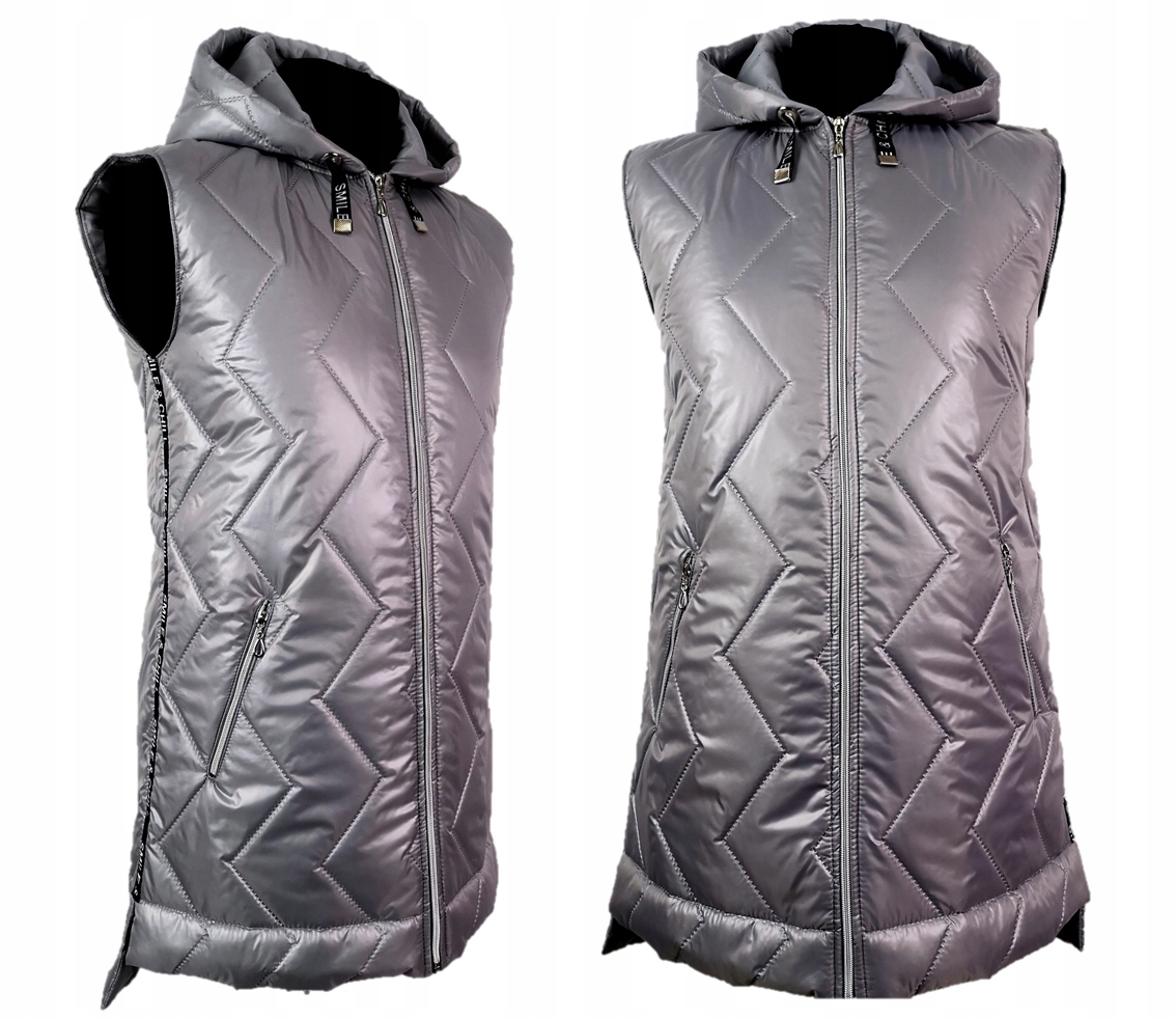 ASYMETRYCZNA DŁUŻSZA KAMIZELKA PIKOWANA M 38 Marka inna