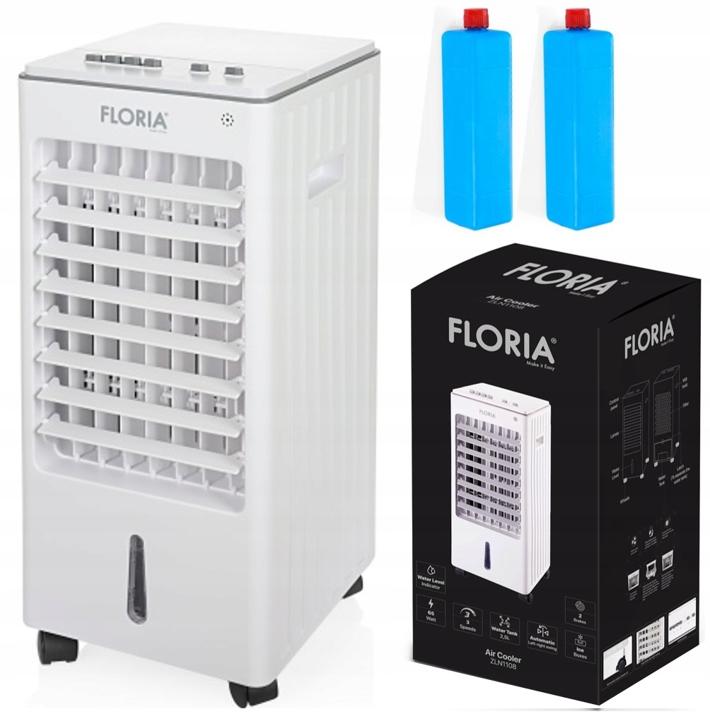 KLIMATYZER EWAPORACYJNY KLIMATOR WODNY MEGA MOC 2,5L 65W