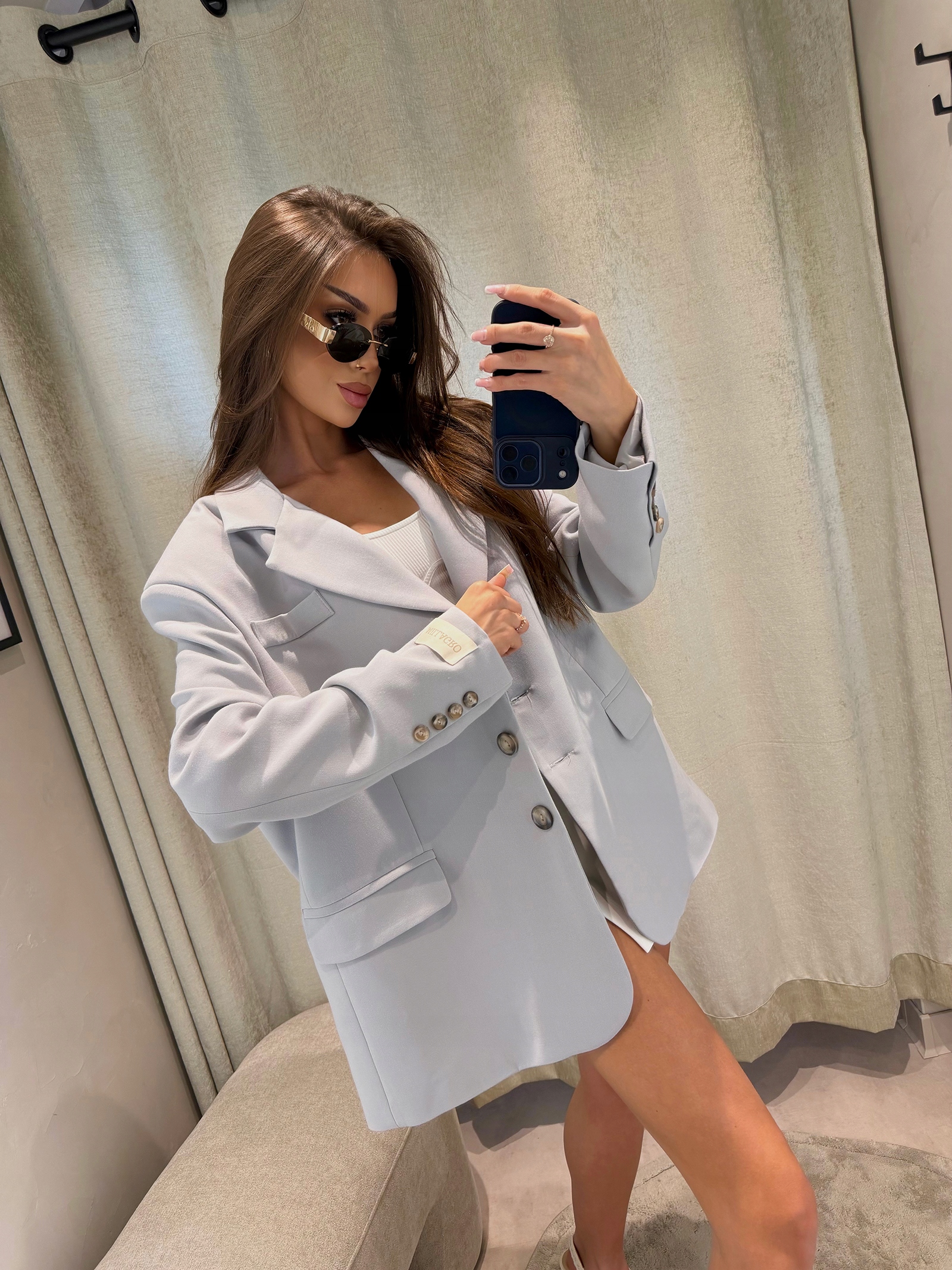Sako oversize Millagro Opik šedé One Size