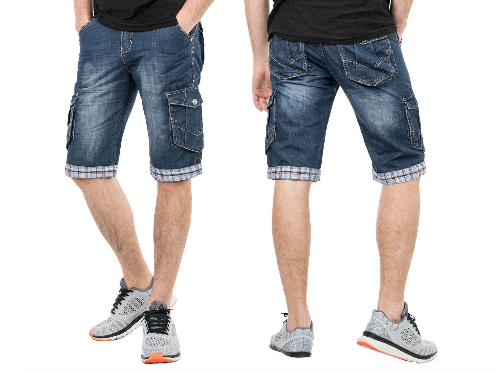 

Krótkie Spodenki Jeansowe Męskie Szorty 7605 78 cm