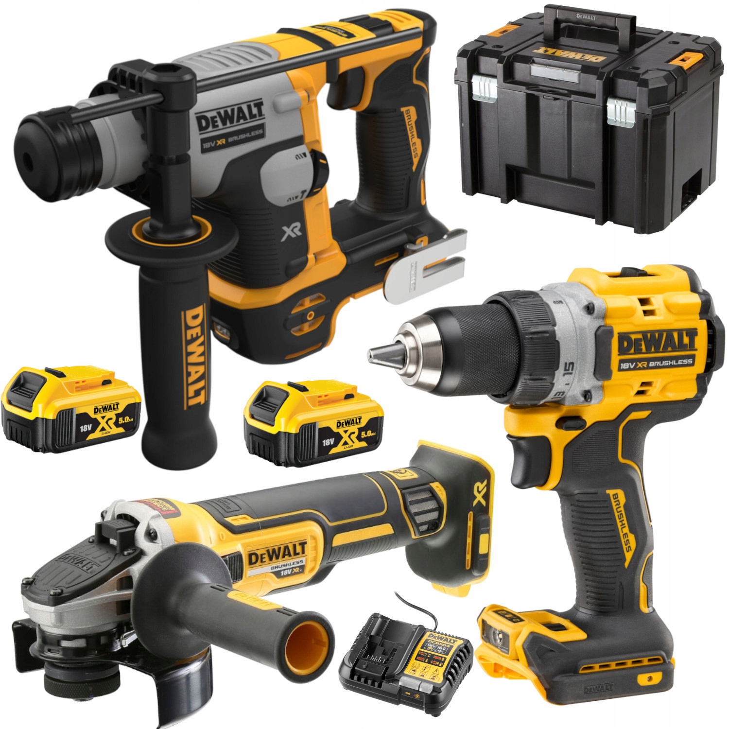 Zestaw elektronarzędzi combo Dewalt DCK355P2T 18V 2x 5Ah ład. Tstak