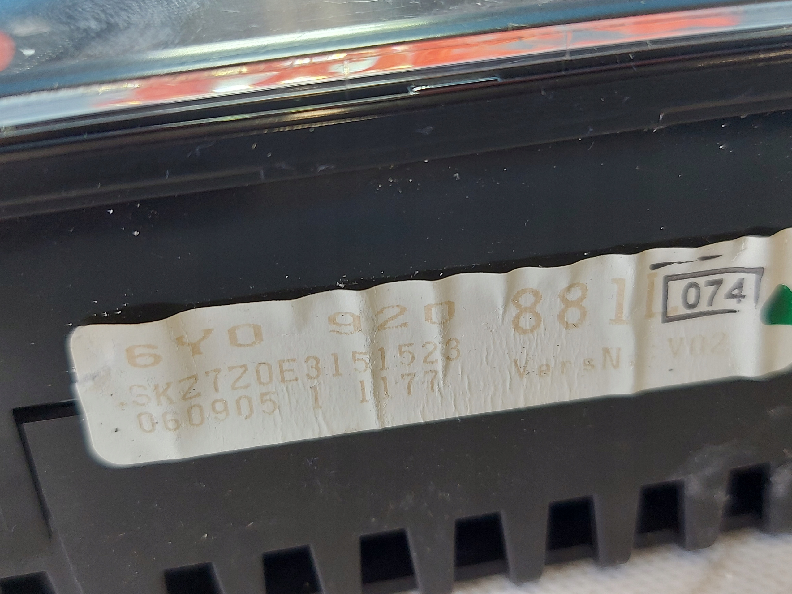dials clock FABIA 1.4 B 6Y0920881L