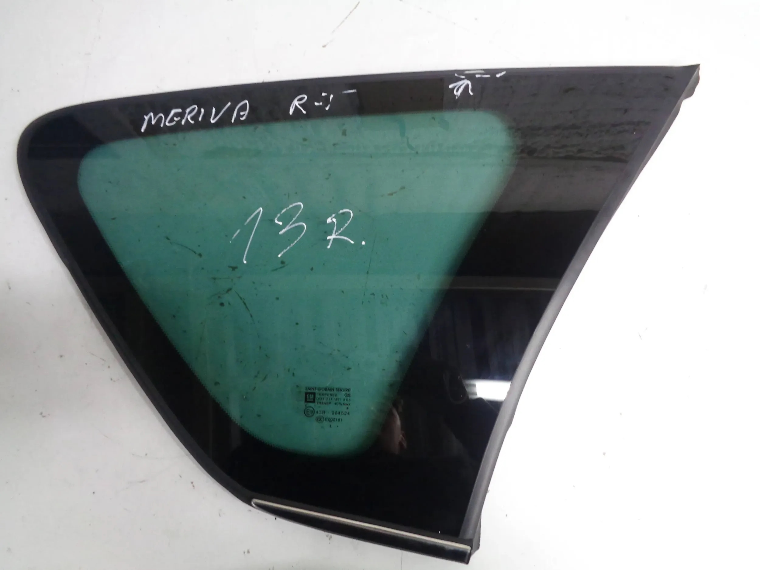 OPEL MERIVA B WINDOW BODYWORK RIGHT REAR PART