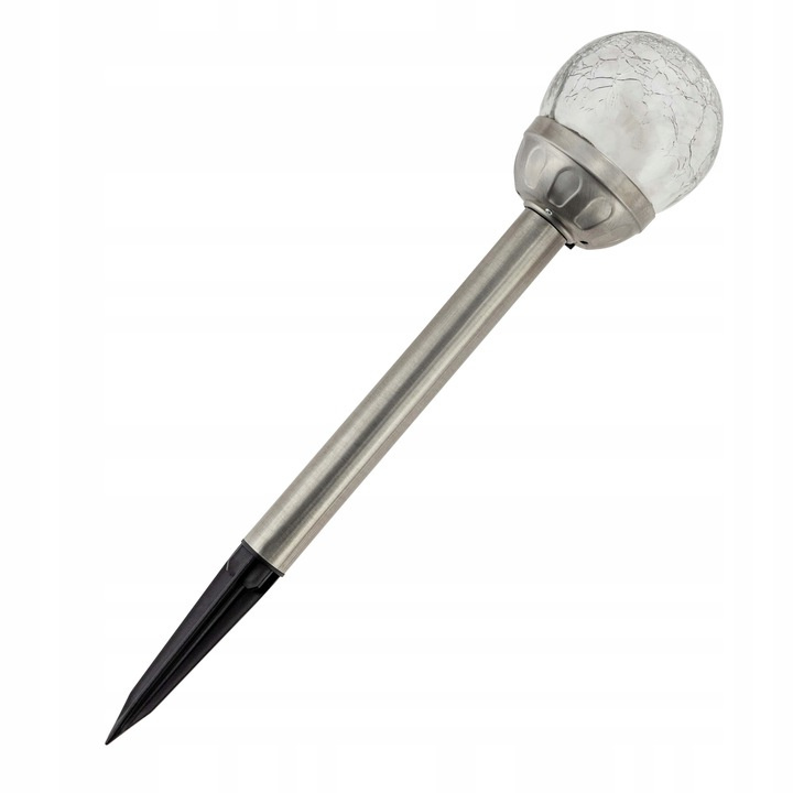 4 SZT LAMPION OGRODOWY SOLARNY SZKLANA KULA RGB Kolor chrom