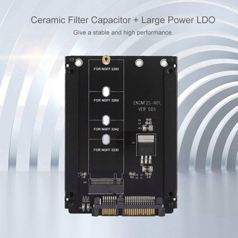 ADAPTER M.2 NGFF SATA WYSOKA MOC 22 PIN Producent Queen