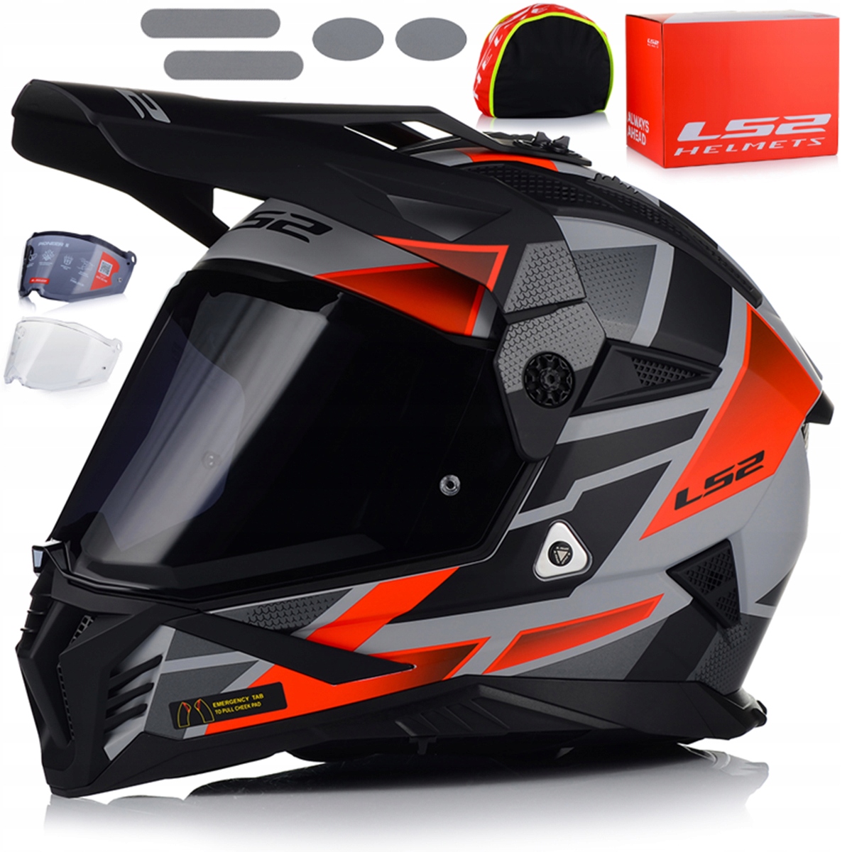 Motocyklová Prilba LS2 MX702 Pioneer Enduro Cross Štvorkolka Atv 2xSKLO Blenda