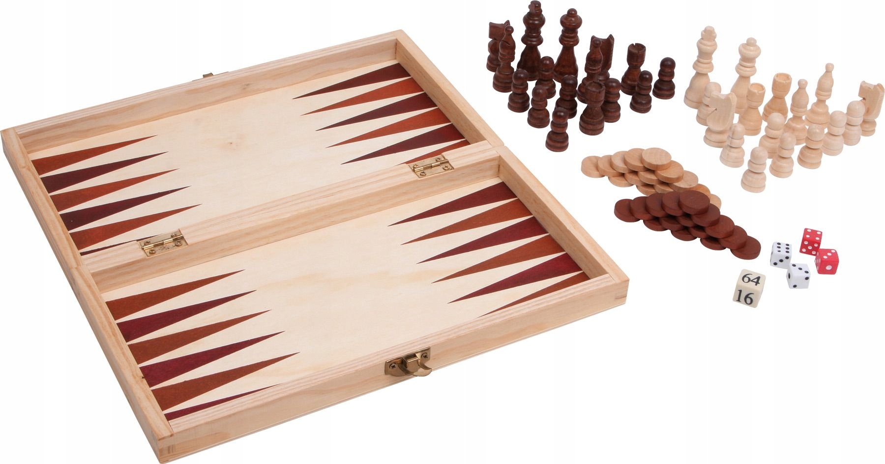 Zestaw gier 3w1 Szachy Warcaby Backgammon Small Foot Producent Small Foot