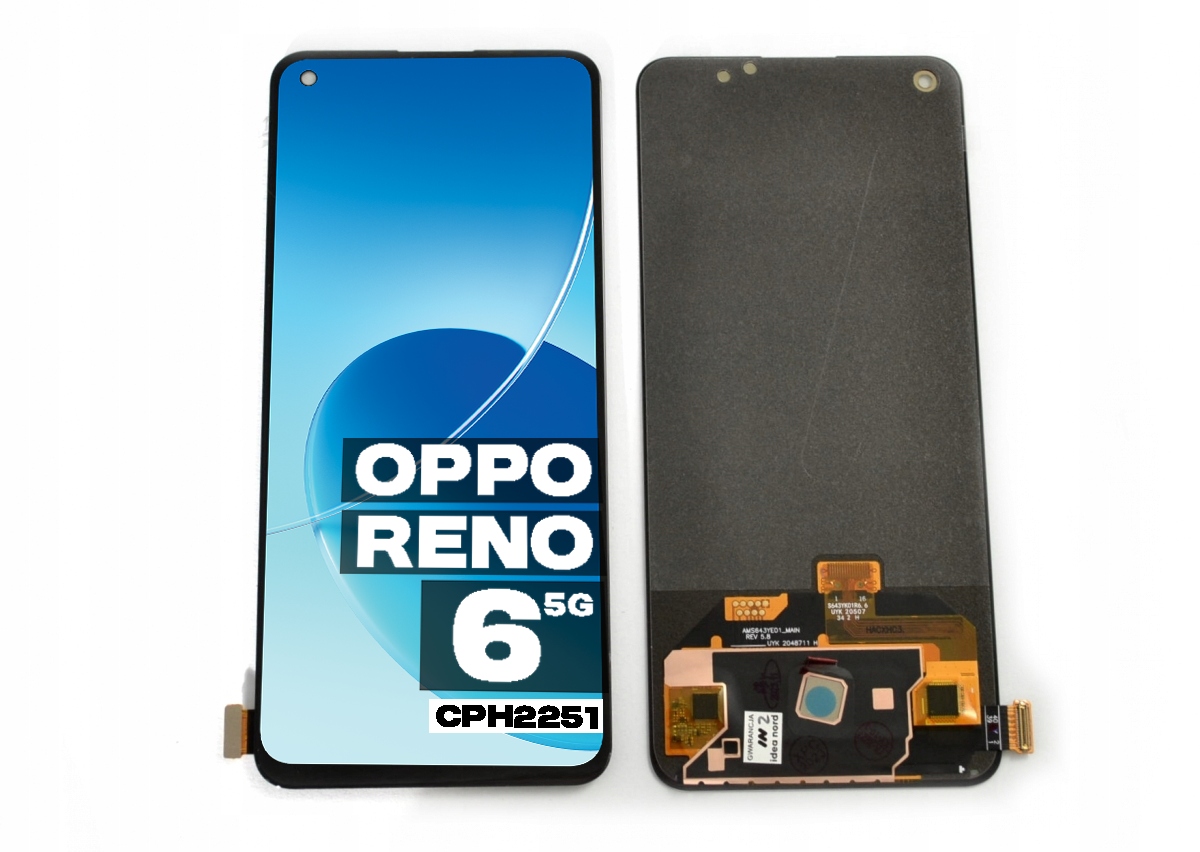 LCD displej dotykový displej Digitizer pro Oppo Reno 6 5G CPH2251 Oled