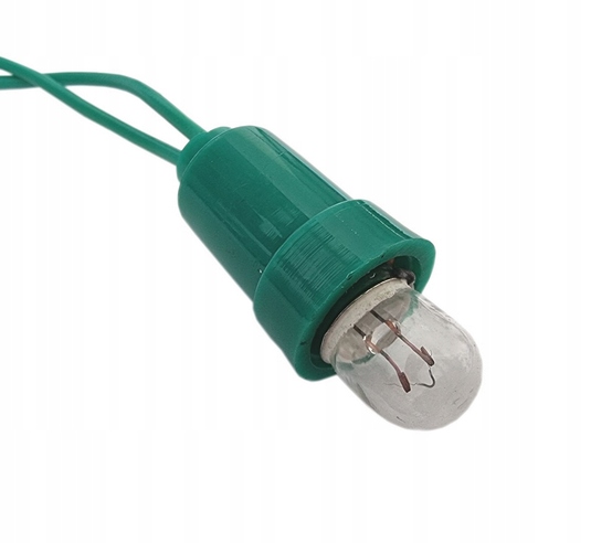 

Gniazdo oprawka żarówki E10 z przewodem 10cm green