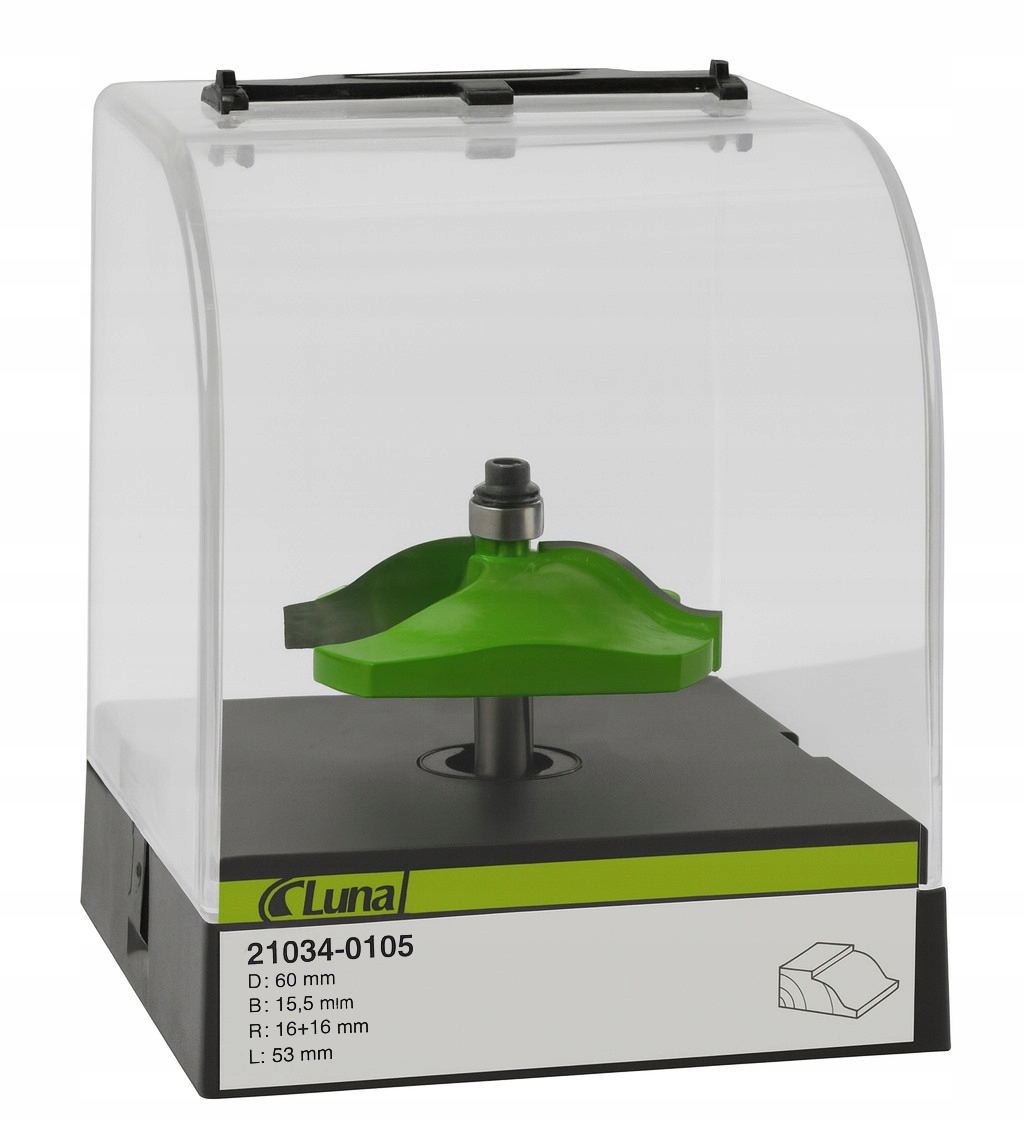 Frézovací fréza 60 mm H15.5 mm délka 53 mm stopka 8 mm ložisko 10 x 5 mm Luna