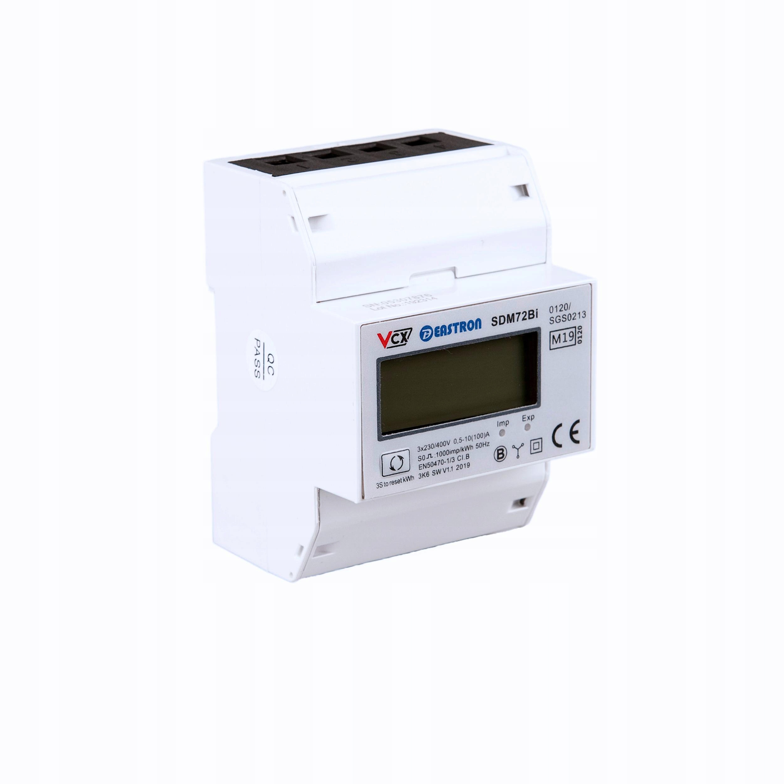 Elektroměr (MID) 3-fázový 230 V, 100 A, obousměrné měření