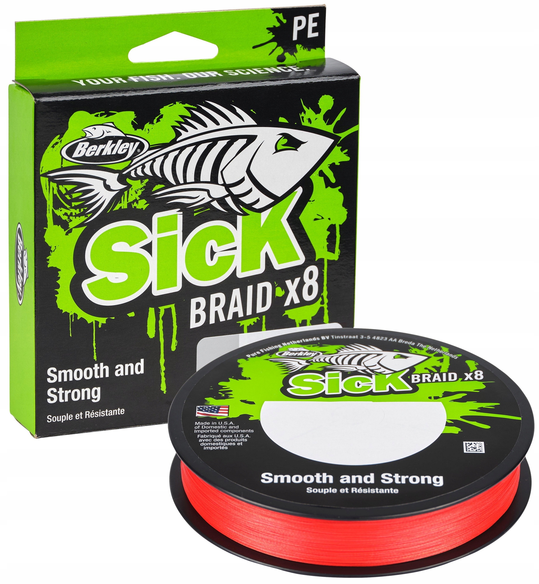Plecionka Berkley Sick 8X Red 0,06mm 150m 1558763