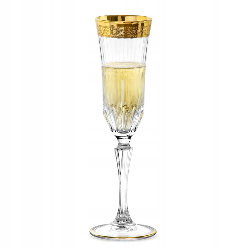 

Kieliszki Do Szampana Kryształ Złoto Bohemia 180ML