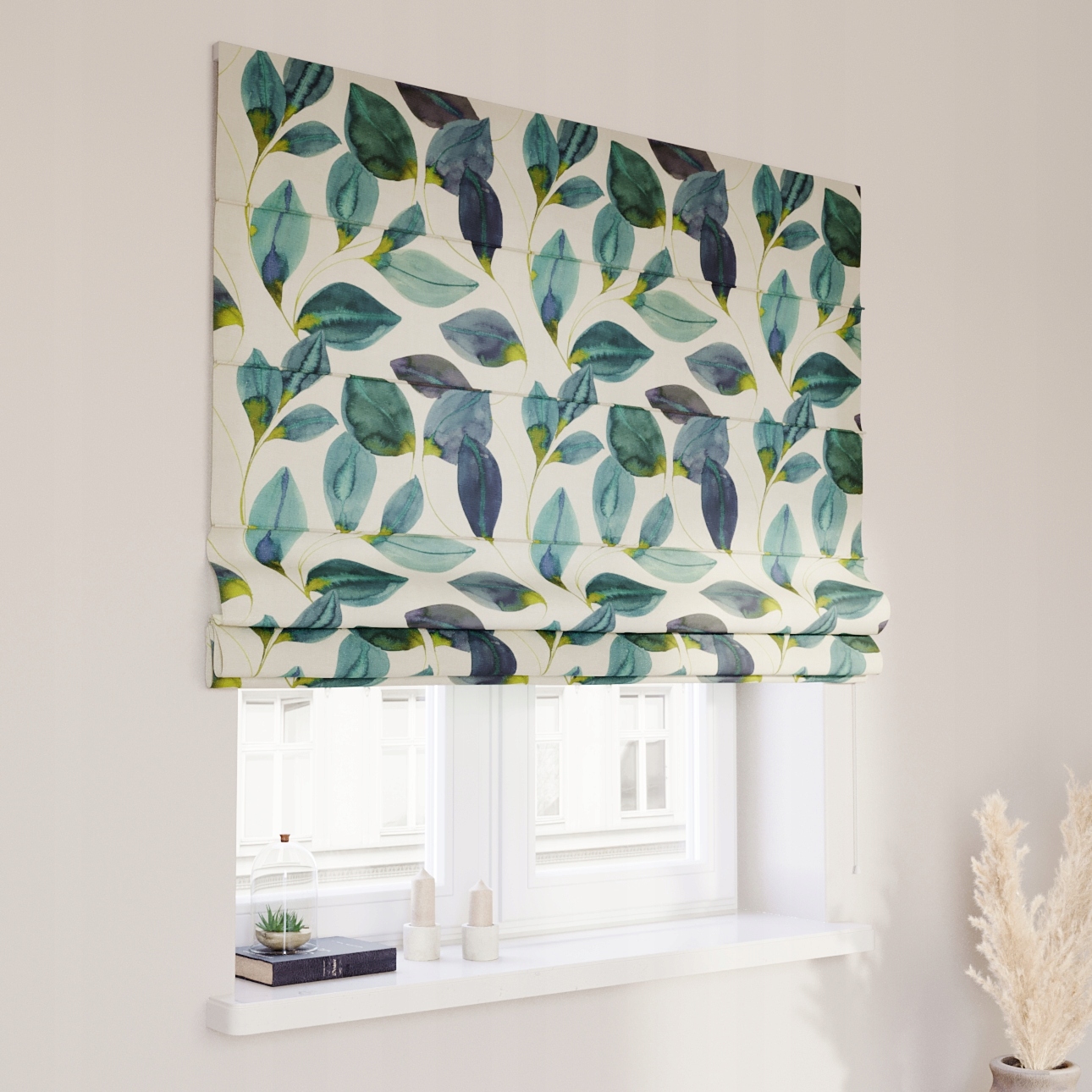 Hotová rímska roleta Capri 80x160 cm zelená