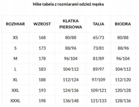 Nike komplet piłkarski z NADRUKIEM XL dres strój spodnie i bluza z napisem Typ na co dzień
