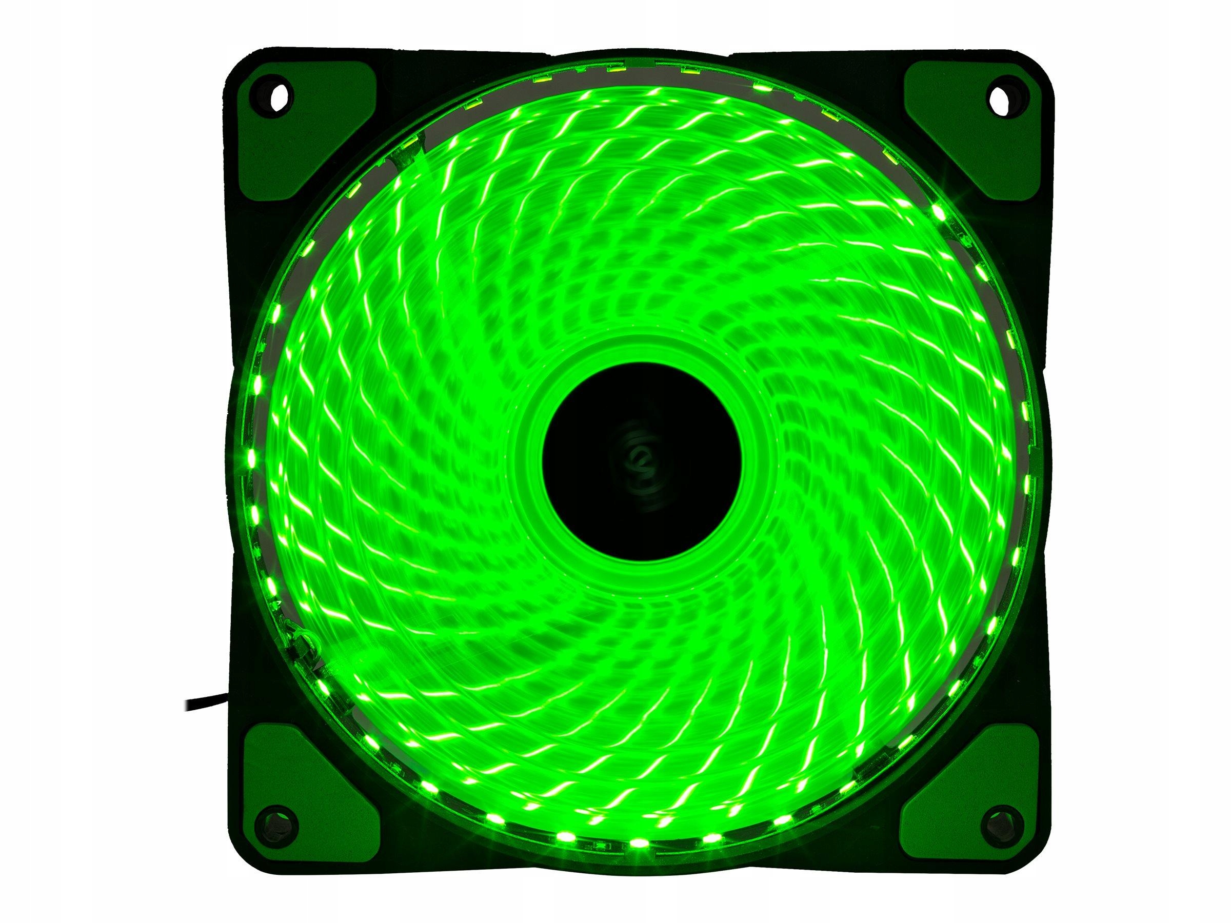 Akyga Wentylator systemowy AW-12E-BG 120mm 33 Led zielony Molex