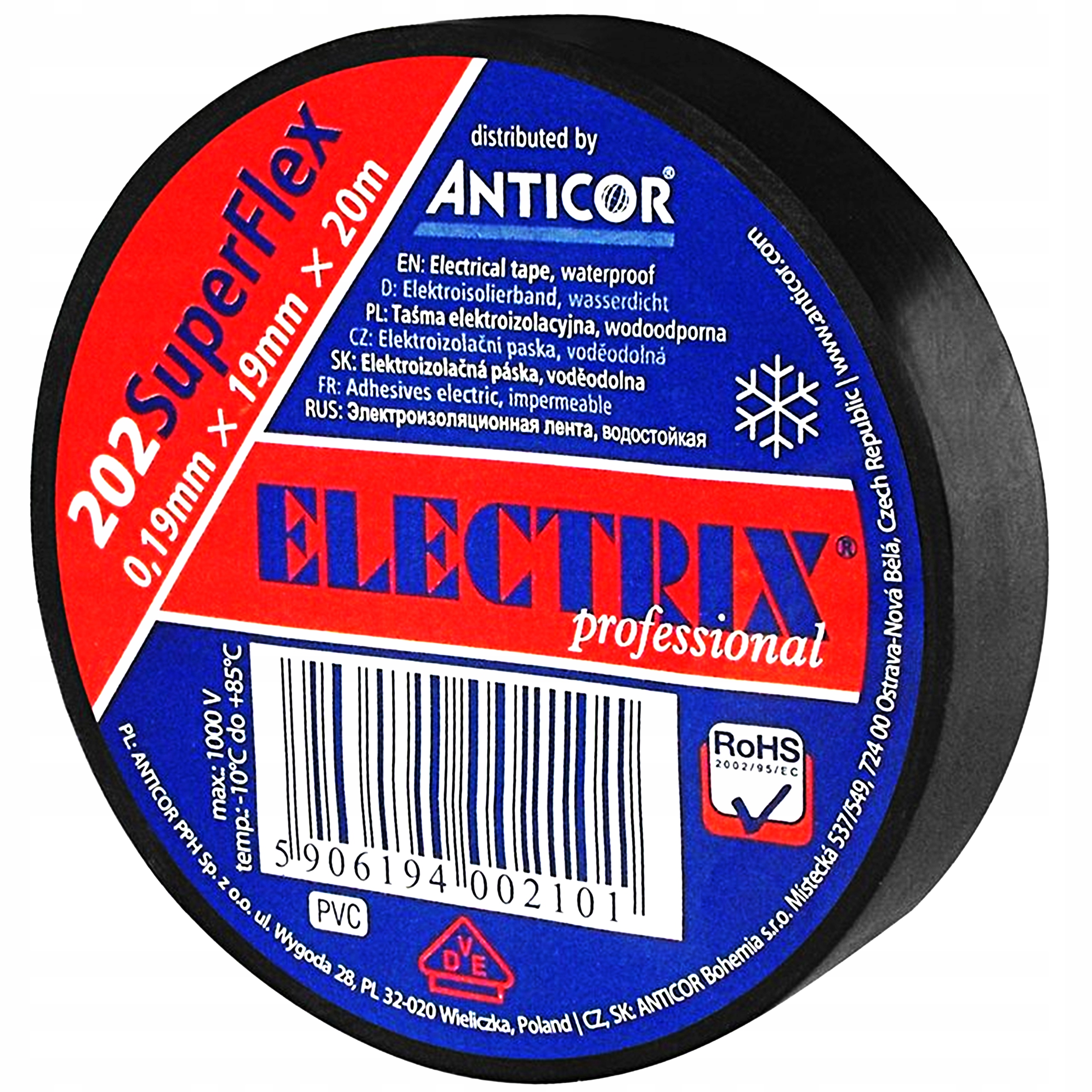 

Taśma izolacyjna elektroizolacja SuperFlex 19x20
