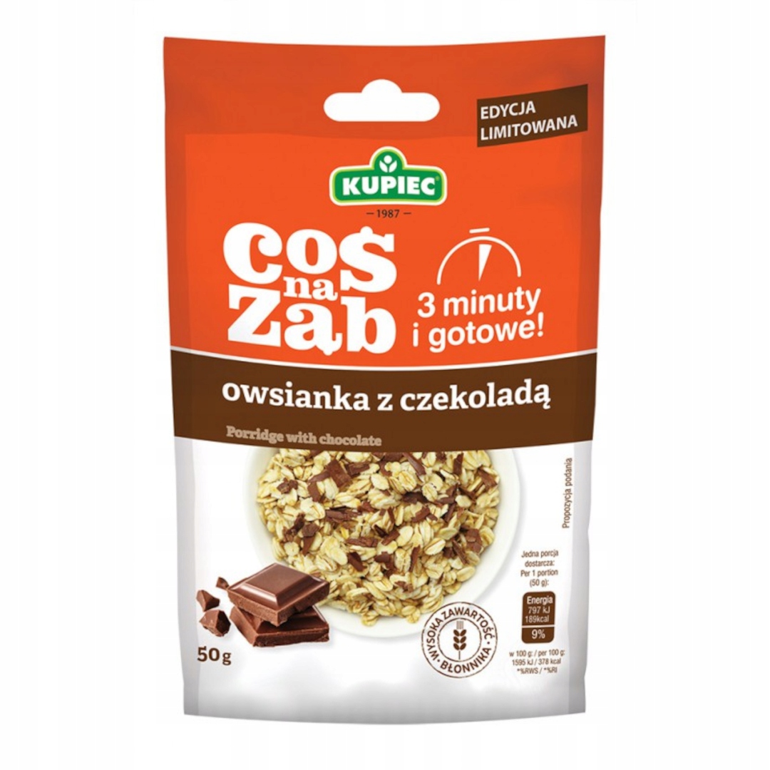 17 x Kupiec Ovesná Kaše s čokoládou (fólie) 50 g