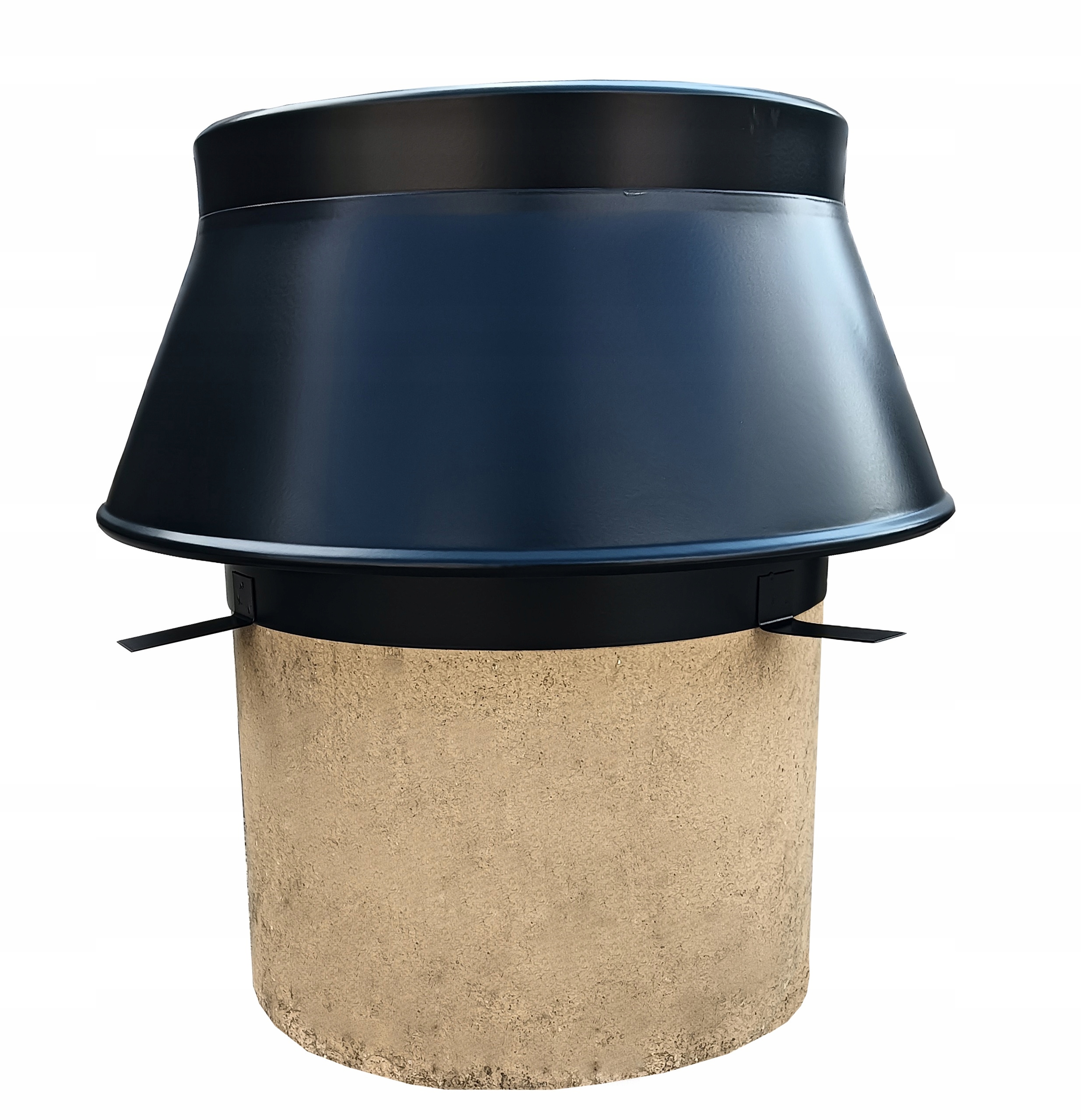 Zakończenie Komina Dyfuzor Stożek Ustnik Daszek Systemowy 200 Kwas Czarny