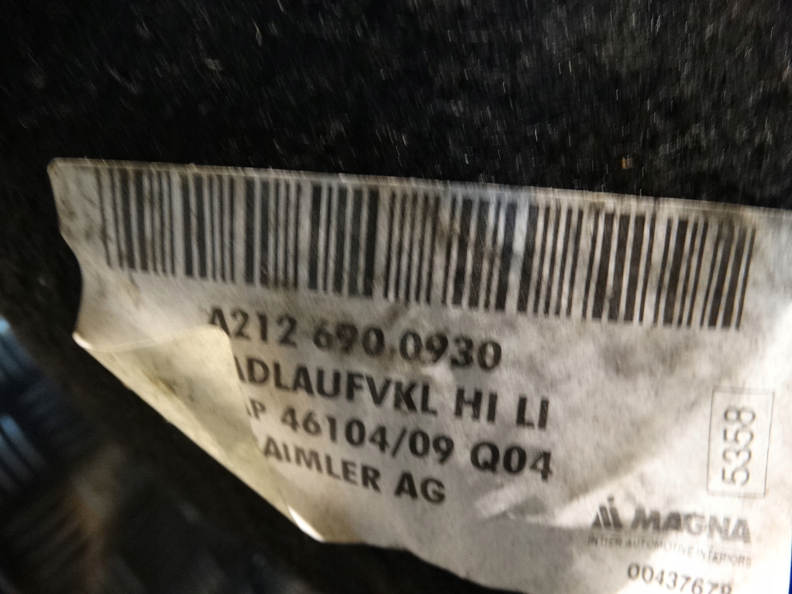 IDEALNE mudguard rear. left MERCEDES W212 1