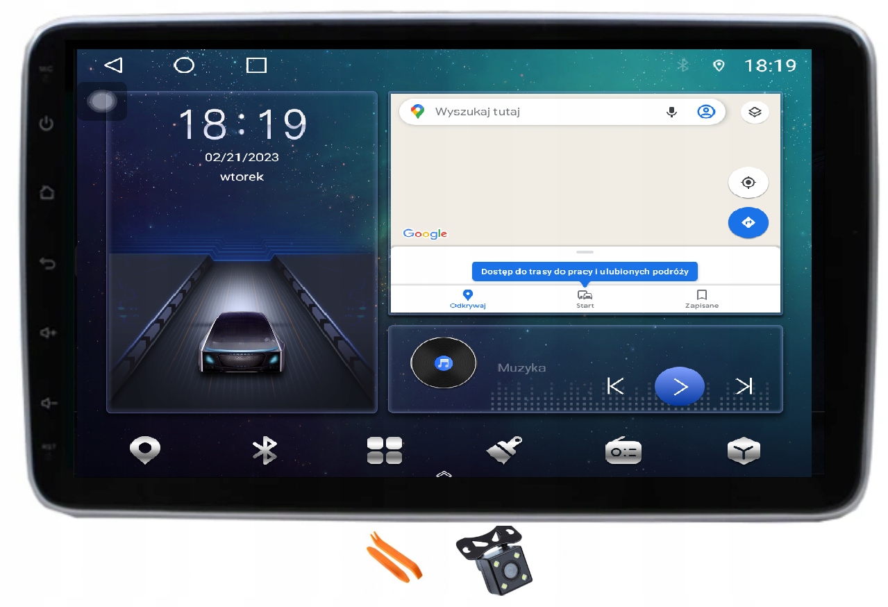 Rádio Android Navigácia Qled Carplay 64GB Lte Gps Univerzálne Otočné