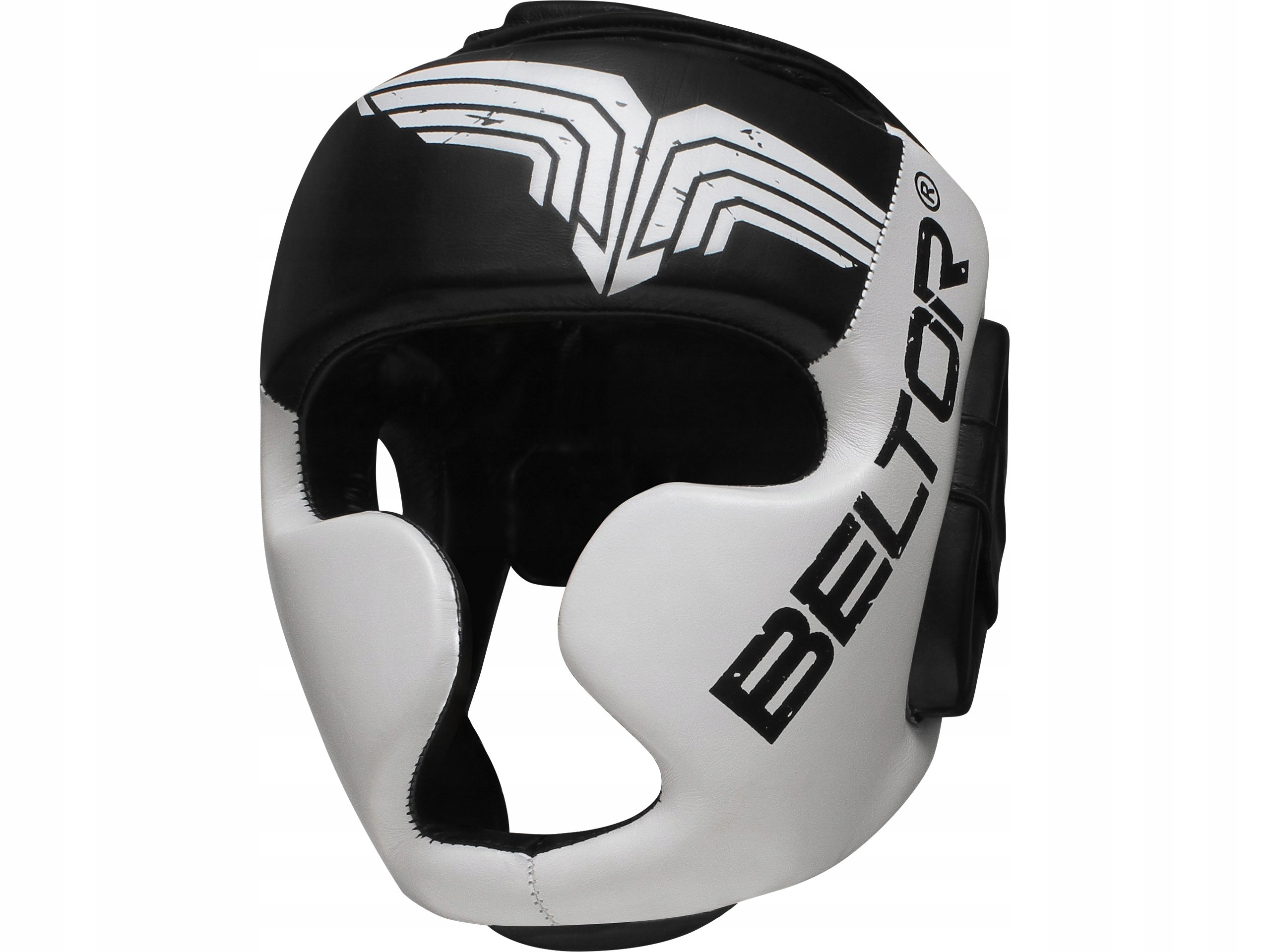 Beltor Kask Sparingowy Top Pro Bokserski Treningowy Skórzany Biały L
