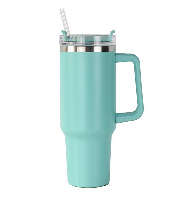Kubek Termiczny Termos Ze Słomką Stal Nierdzewna Duży XXL 1200 ML Słomka