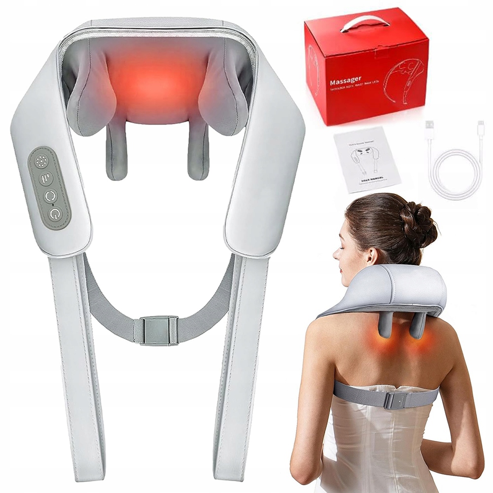 Masażer Bezprzewodowy Do Szyi Karku Ramion Pleców Na Akumulator