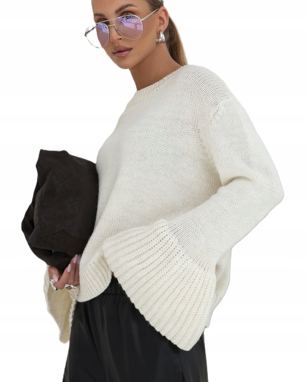 Cocomore Vlněný svetr Zvonek Bílý Smetanový New