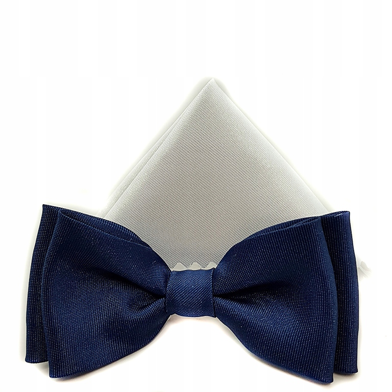 

Komunijna Muszka Granatowa Mucha Z Poszetką