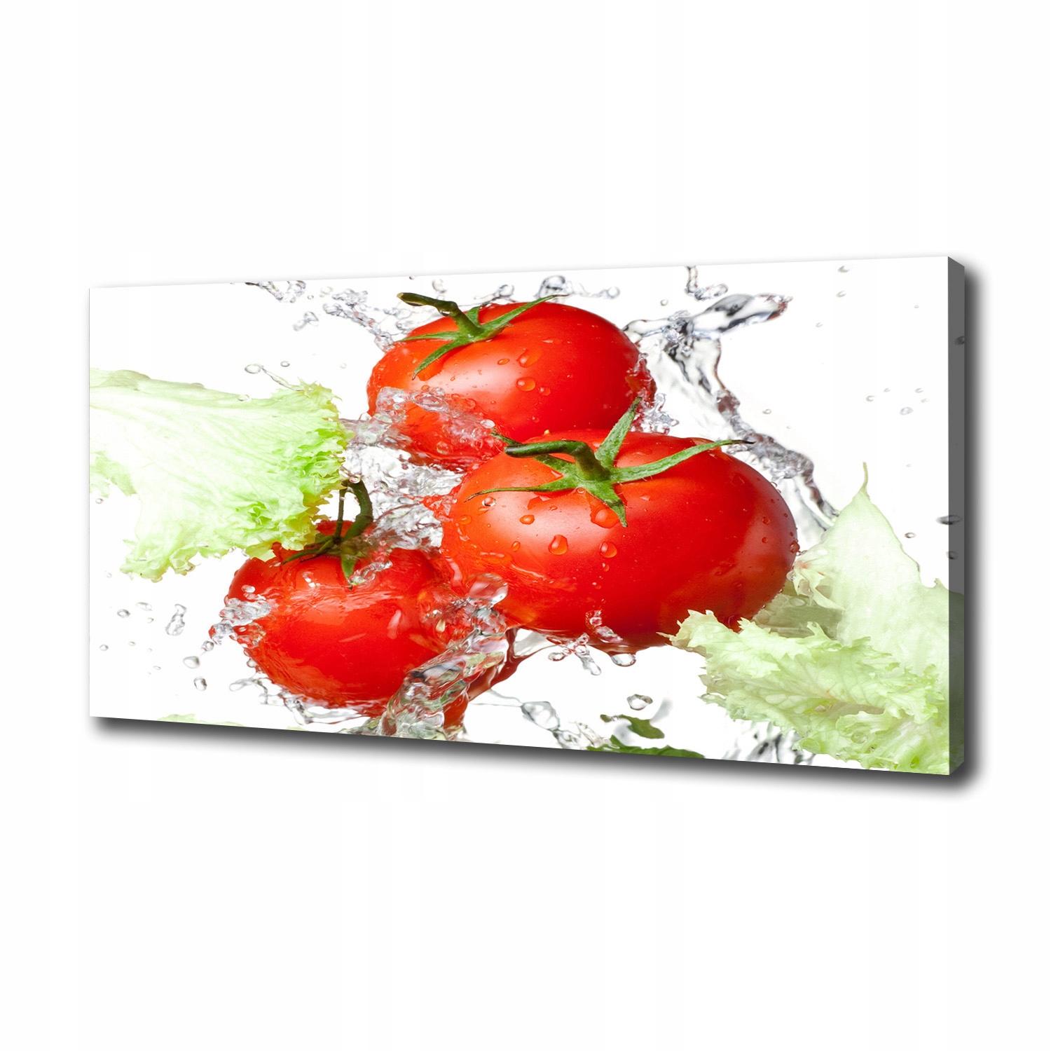 

Foto obraz na płótnie Pomidory i sałata 100x50 cm