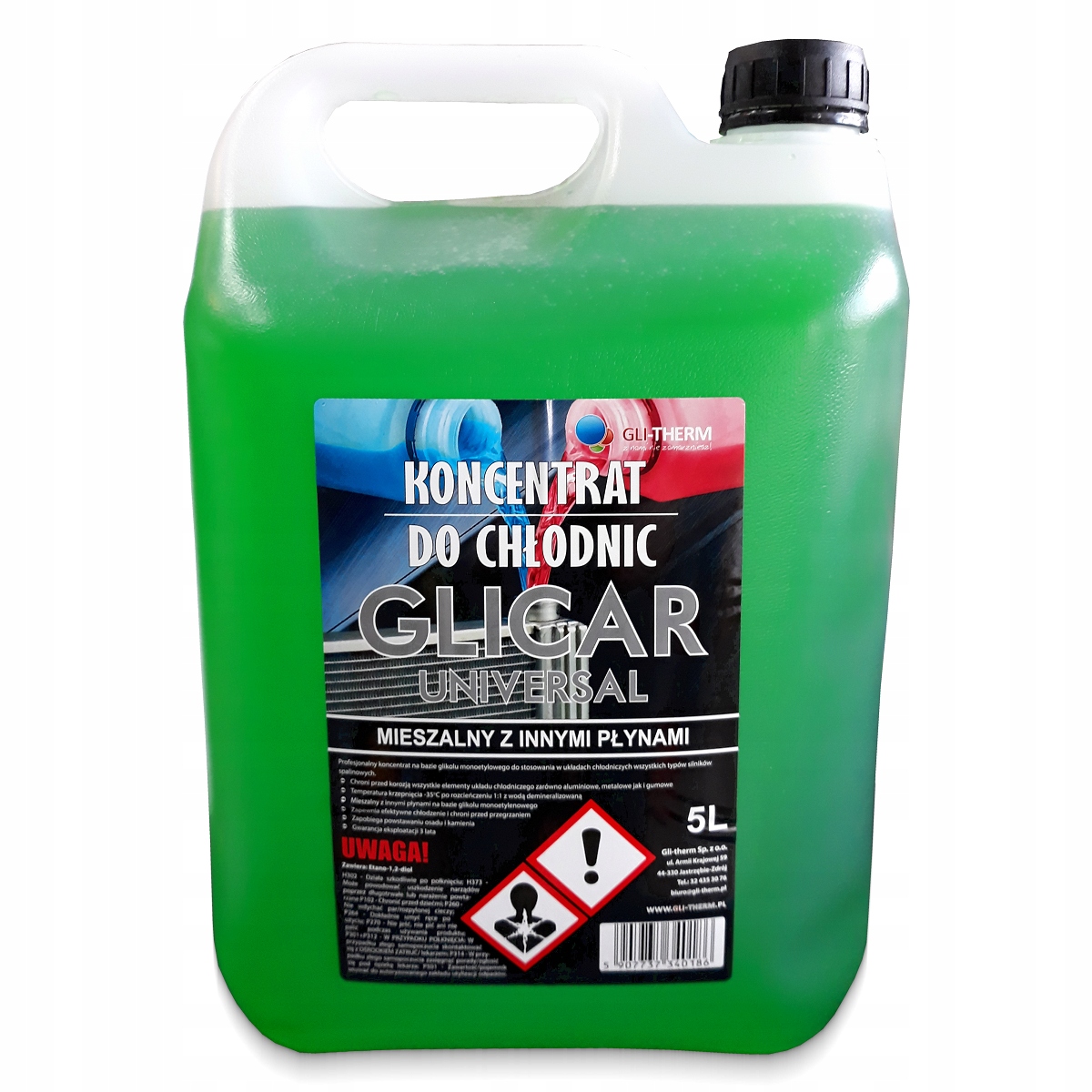 Koncentrat Płynu Do Chłodnic Zielony 5 L Płyn Chłodniczy