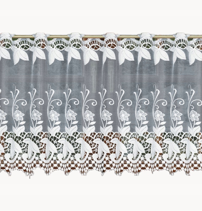 

Biały Lambrekin Żakardowy Wys 50 cm 30252