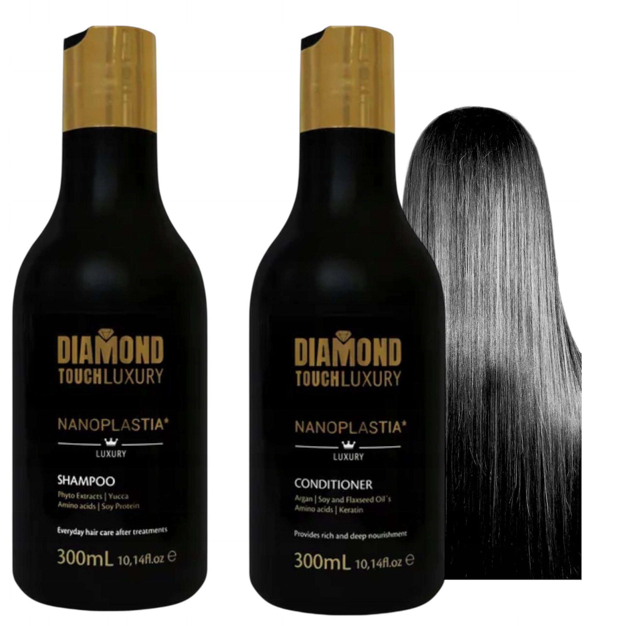 Diamond Touch Luxury Zestaw Po Nanoplastii Szampon Odżywka 2x300ml Wygładza
