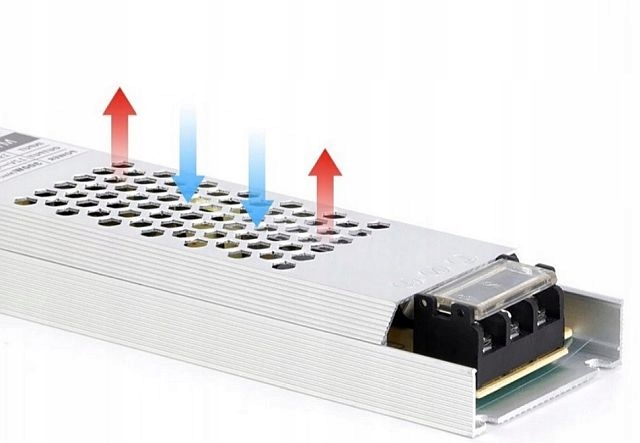 Zasilacz montażowy SLIM 300W 12V 25A LED CCTV Model ZASLEDSLIM12V300W