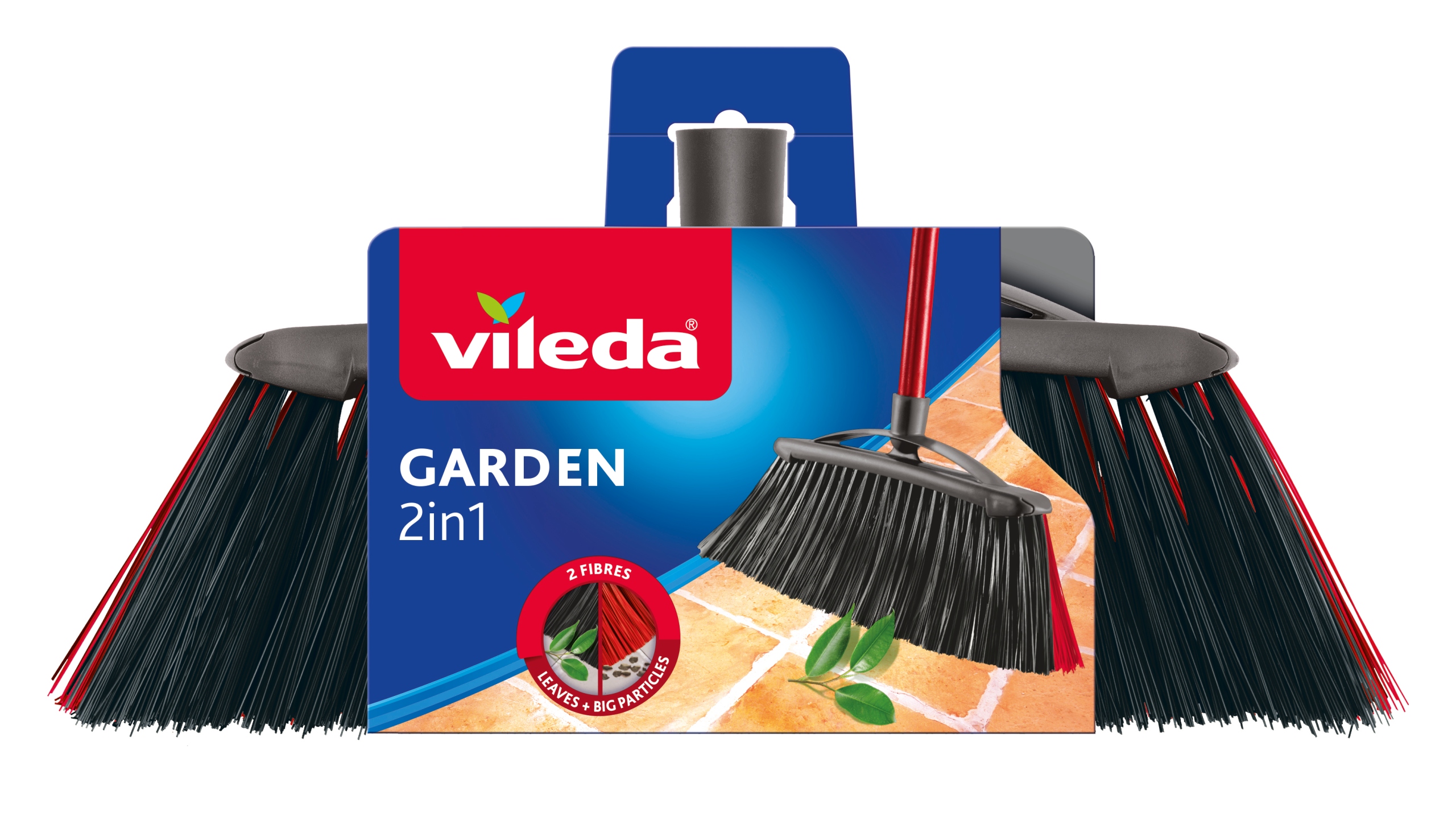Levně Venkovní kartáč s tyčí Vileda Garden 2v1