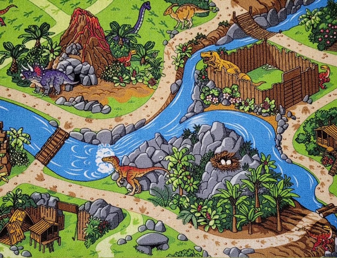 

Dywan Mata Dywanik Dinozaury Dino Ulice 120X160