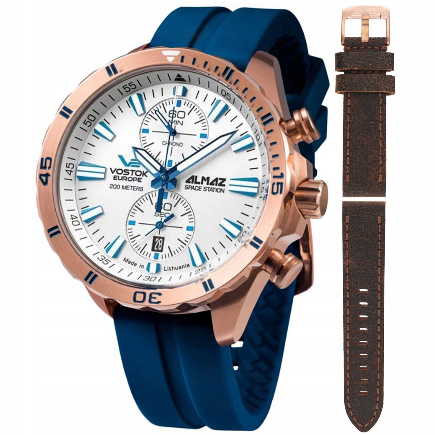 Pánské Hodinky Vostok Europe 6S11-320B676SB, modrý pásek