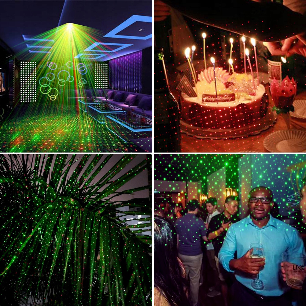 PROJEKTOR DYSKOTEKOWY DJ LAMPA DISCO LASER LED STROBOSKOP CZUJNIK DŹWIĘKU Marka Inna