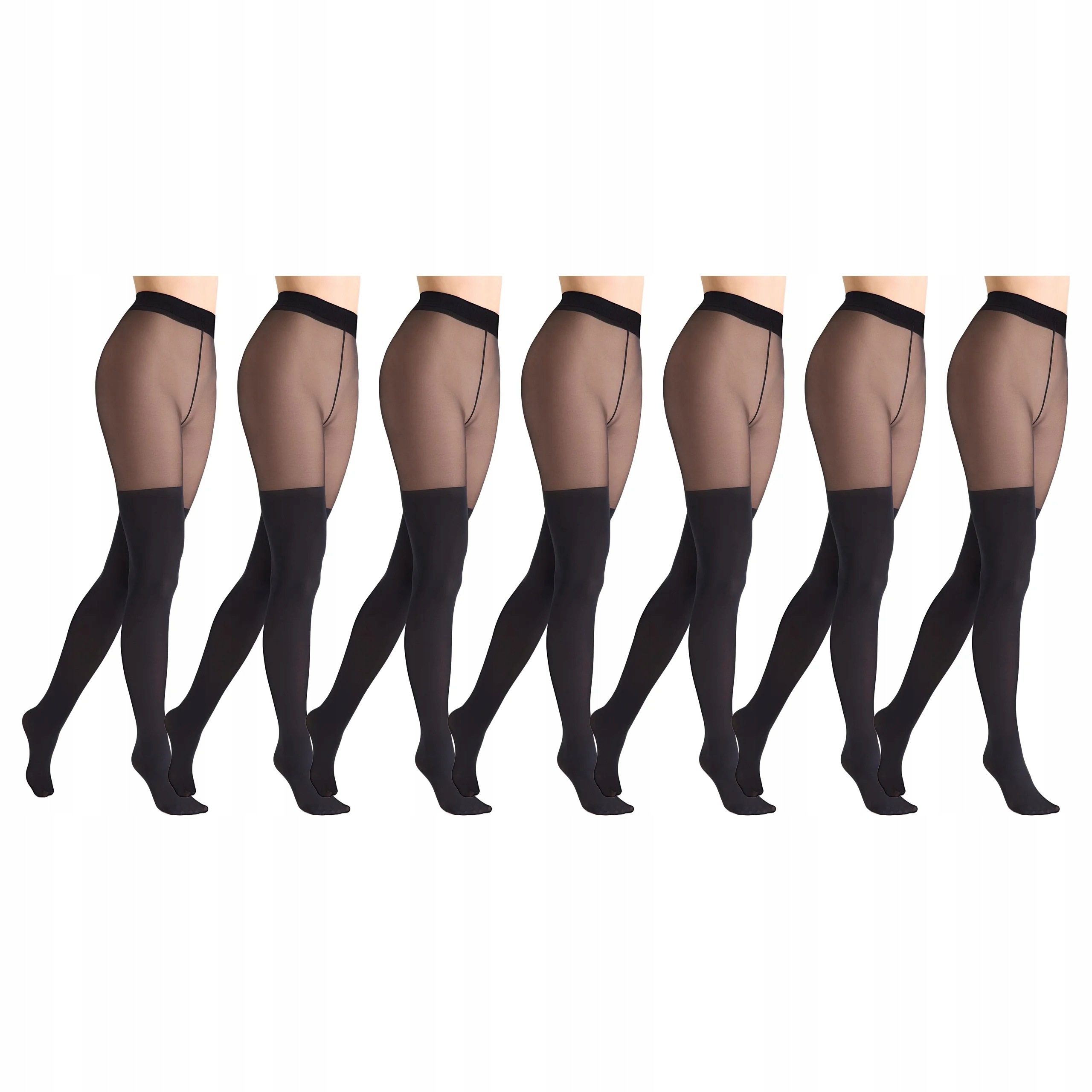 7 x Punčocháče napodobující podkolenky Zazu Classic 60 den Marilyn Nero 1/2