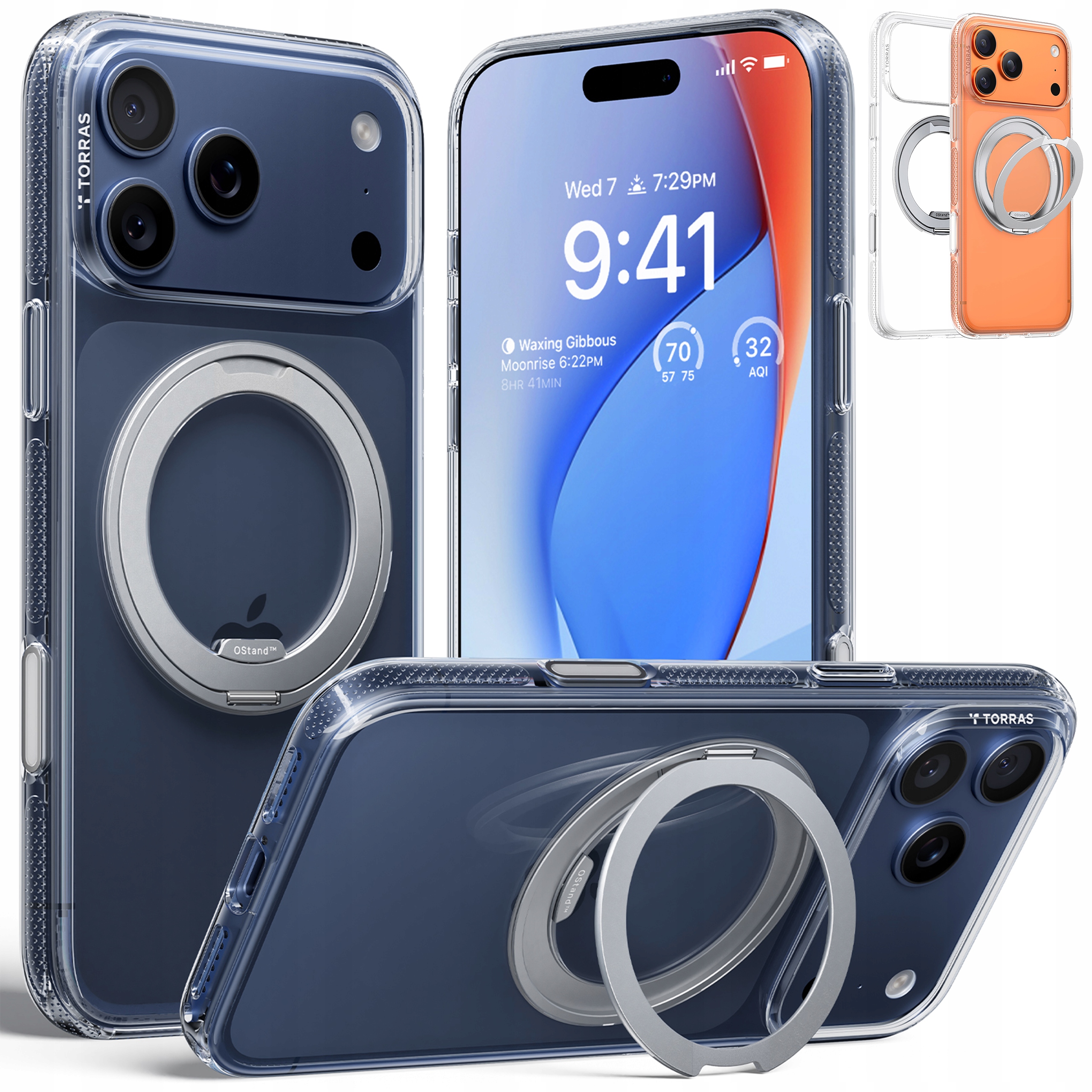 Torras Ostand Fitness Case Pouzdro MagSafe s držákem pro iPhone 17 Pro Max
