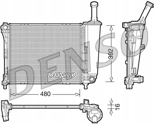 DENSO CHŁODNICA WODY DRM09088 Producent części Denso